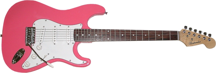 E-Gitarre im St-rat Stil, super pink, Neu